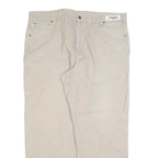 CARHARTT Mens Cotton Blend Beige Loose Straight Trousers W44 L32 Casual Workwear