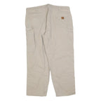 CARHARTT Mens Cotton Blend Beige Loose Straight Trousers W44 L32 Casual Workwear