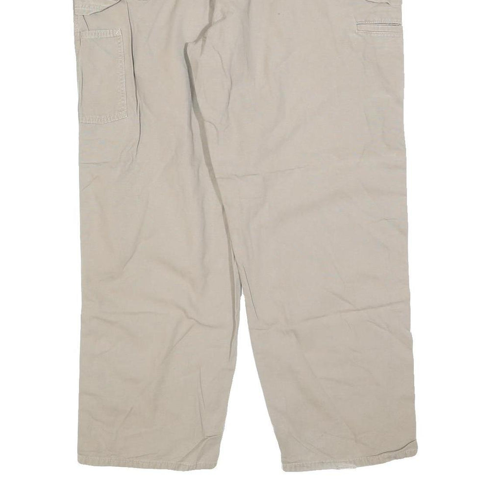 CARHARTT Mens Cotton Blend Beige Loose Straight Trousers W44 L32 Casual Workwear