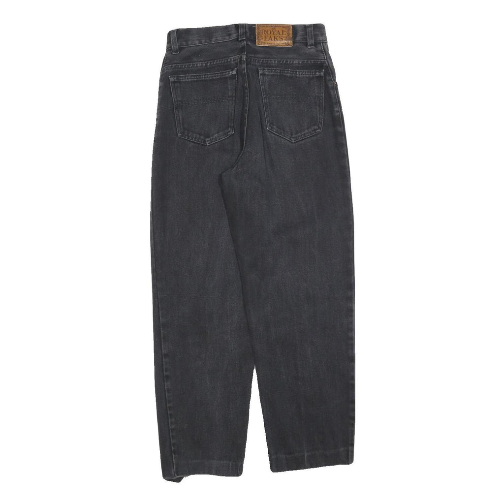 ROYAL FAKS Womens Regular Fit Straight Leg Denim Dark W27 L27 Cotton Blend Zip