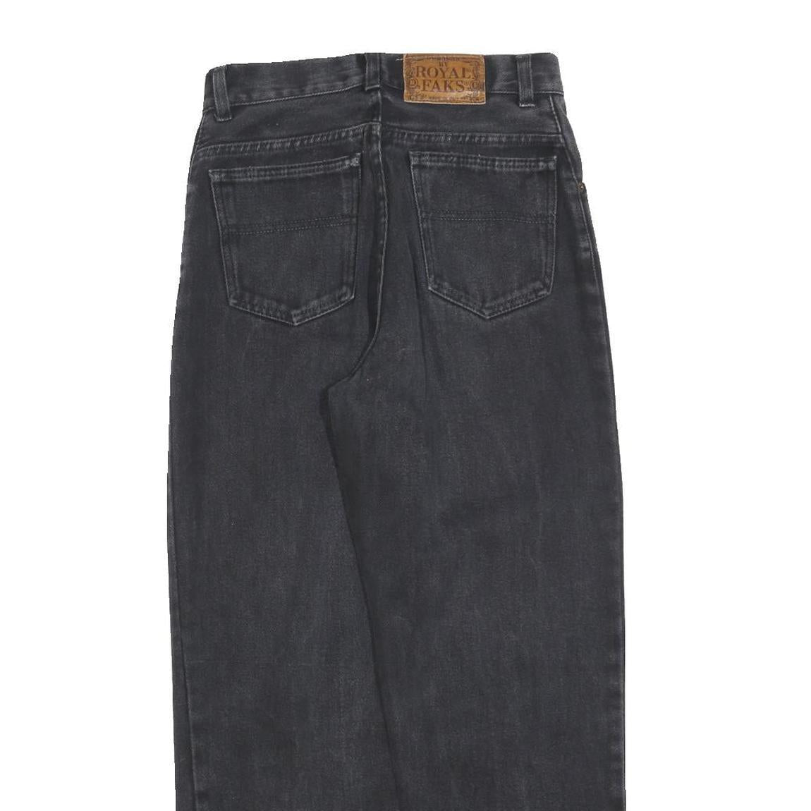 ROYAL FAKS Womens Regular Fit Straight Leg Denim Dark W27 L27 Cotton Blend Zip