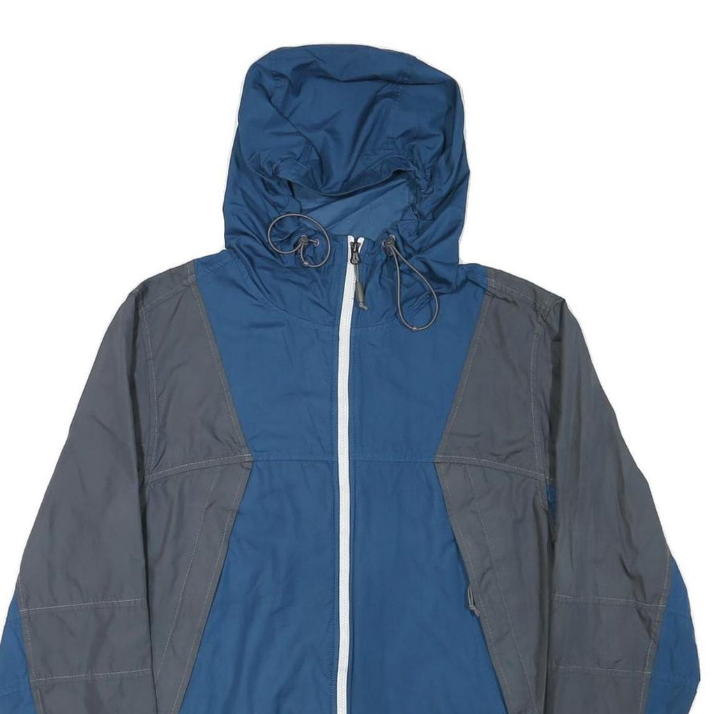 THE NORTH FACE Mens Blue & Grey Lightweight Hooded Zip Jacket S Polyester Blend