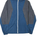 THE NORTH FACE Mens Blue & Grey Lightweight Hooded Zip Jacket S Polyester Blend