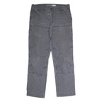 CARHARTT Double Knee Workwear Mens Canvas Trousers Grey Relaxed Straight W34 L32