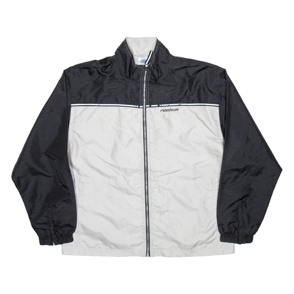 REEBOK Mens Track Jacket White Colourblock L