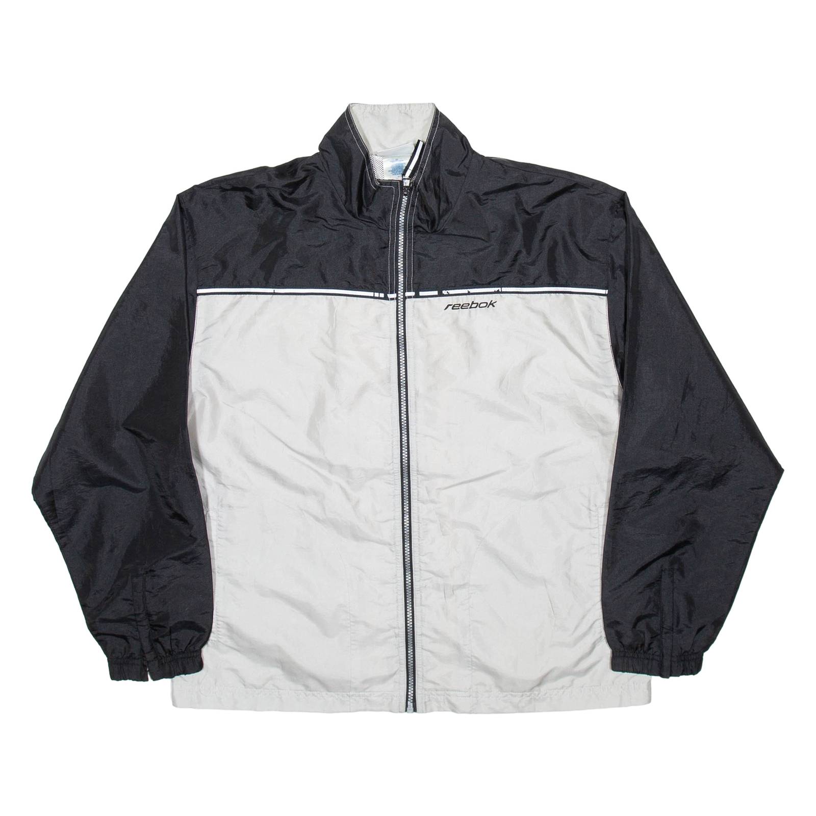 REEBOK Mens Track Jacket White Colourblock L