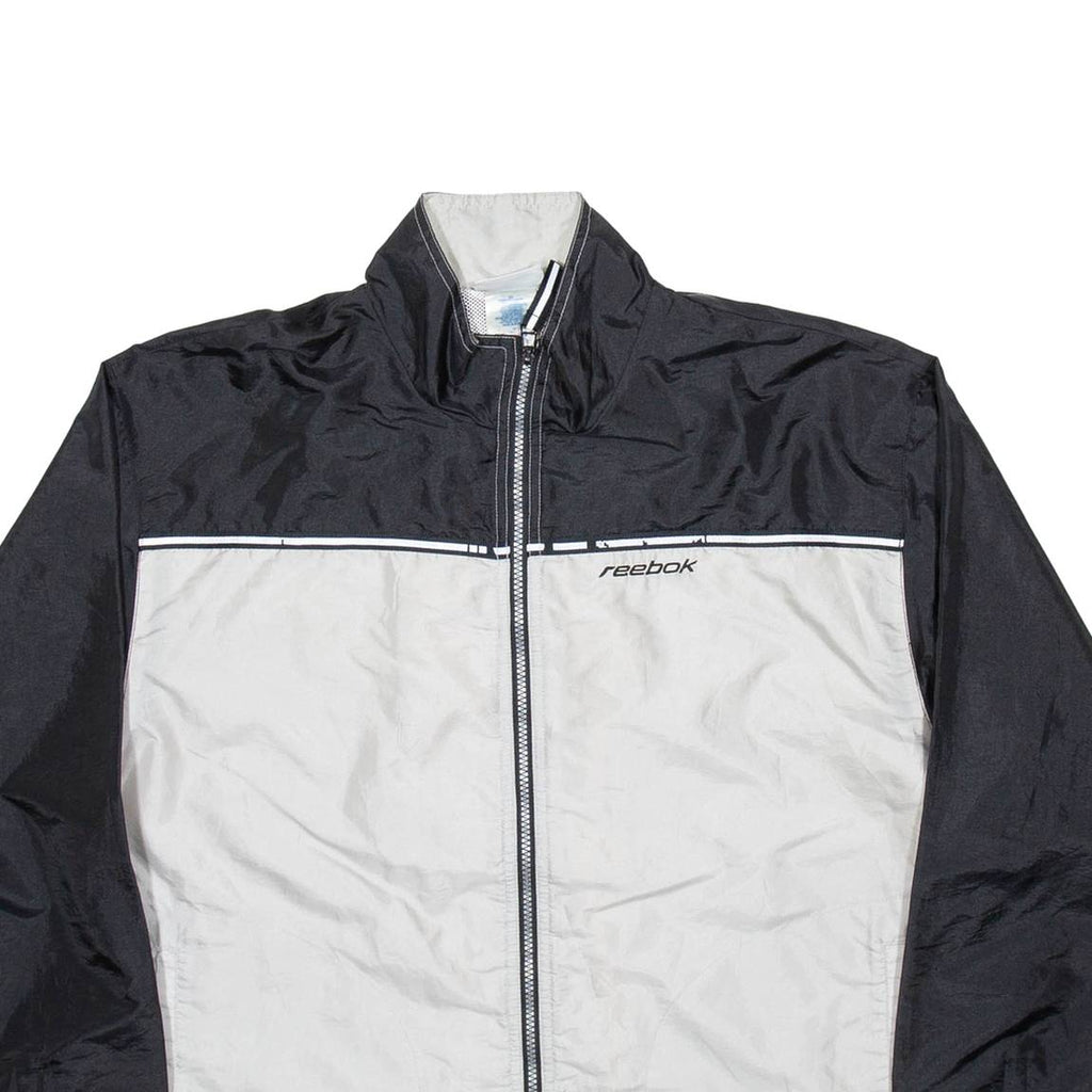 REEBOK Mens Track Jacket White Colourblock L