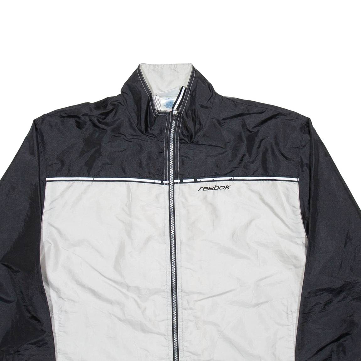 REEBOK Mens Track Jacket White Colourblock L