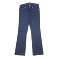 POLO RALPH LAUREN Womens Cotton Blend Navy Regular Button Trousers W28 L29