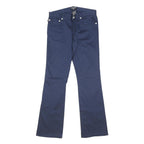 POLO RALPH LAUREN Womens Cotton Blend Navy Regular Button Trousers W28 L29