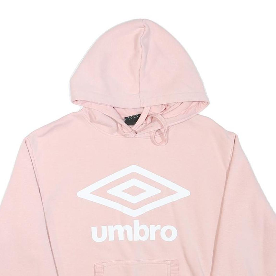 UMBRO Womens Pink Hoodie S Cotton Blend Pullover Casual Sports Sweatshirt