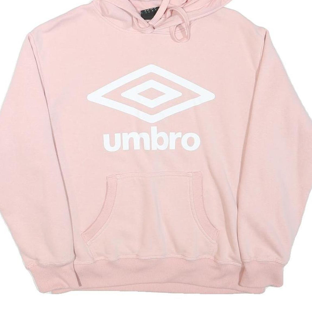 UMBRO Womens Pink Hoodie S Cotton Blend Pullover Casual Sports Sweatshirt