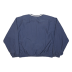 NIKE Mens Blue Nylon Pullover L Crew Neck Plain Casual Sportswear Jacket