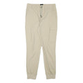 H&M Womens Polyester Blend Beige Slim Cargo Trousers Drawstring W28 L29