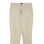 H&M Womens Polyester Blend Beige Slim Cargo Trousers Drawstring W28 L29