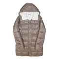 ABERCROMBIE & FITCH Girls Brown Puffer Jacket 13-14Y Polyester Blend Insulated