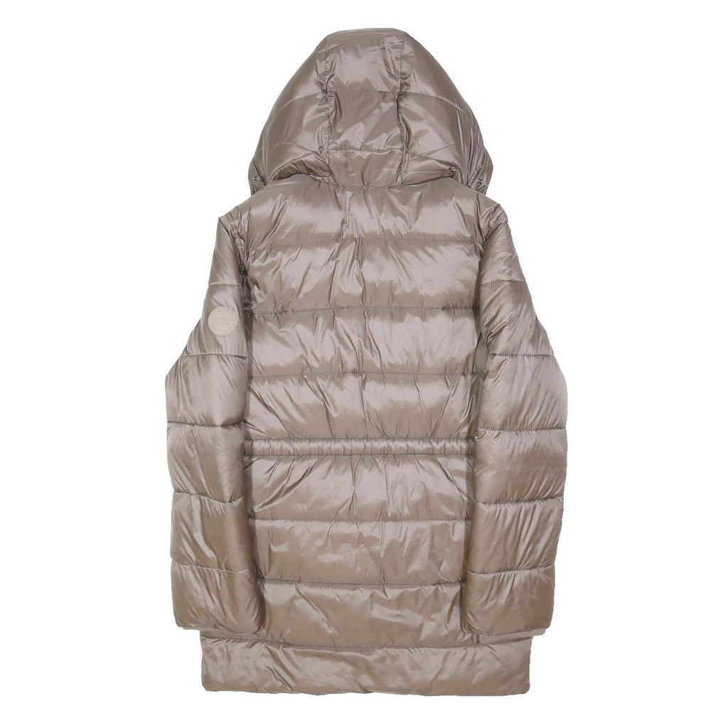 ABERCROMBIE & FITCH Girls Brown Puffer Jacket 13-14Y Polyester Blend Insulated
