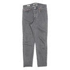 LEVI'S Womens Slim Grey Denim Slim Jeans Cotton Blend W26 L28 Button Closure