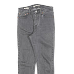 LEVI'S Womens Slim Grey Denim Slim Jeans Cotton Blend W26 L28 Button Closure