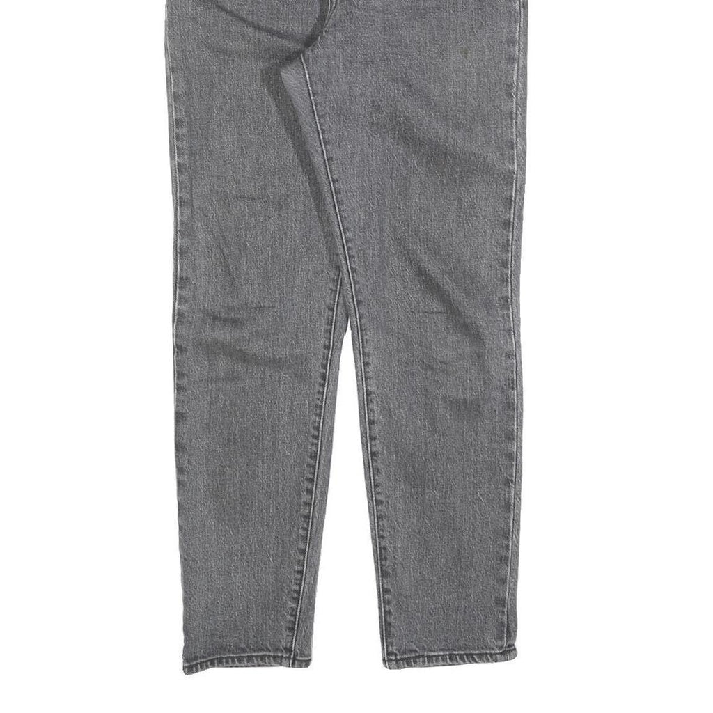 LEVI'S Womens Slim Grey Denim Slim Jeans Cotton Blend W26 L28 Button Closure