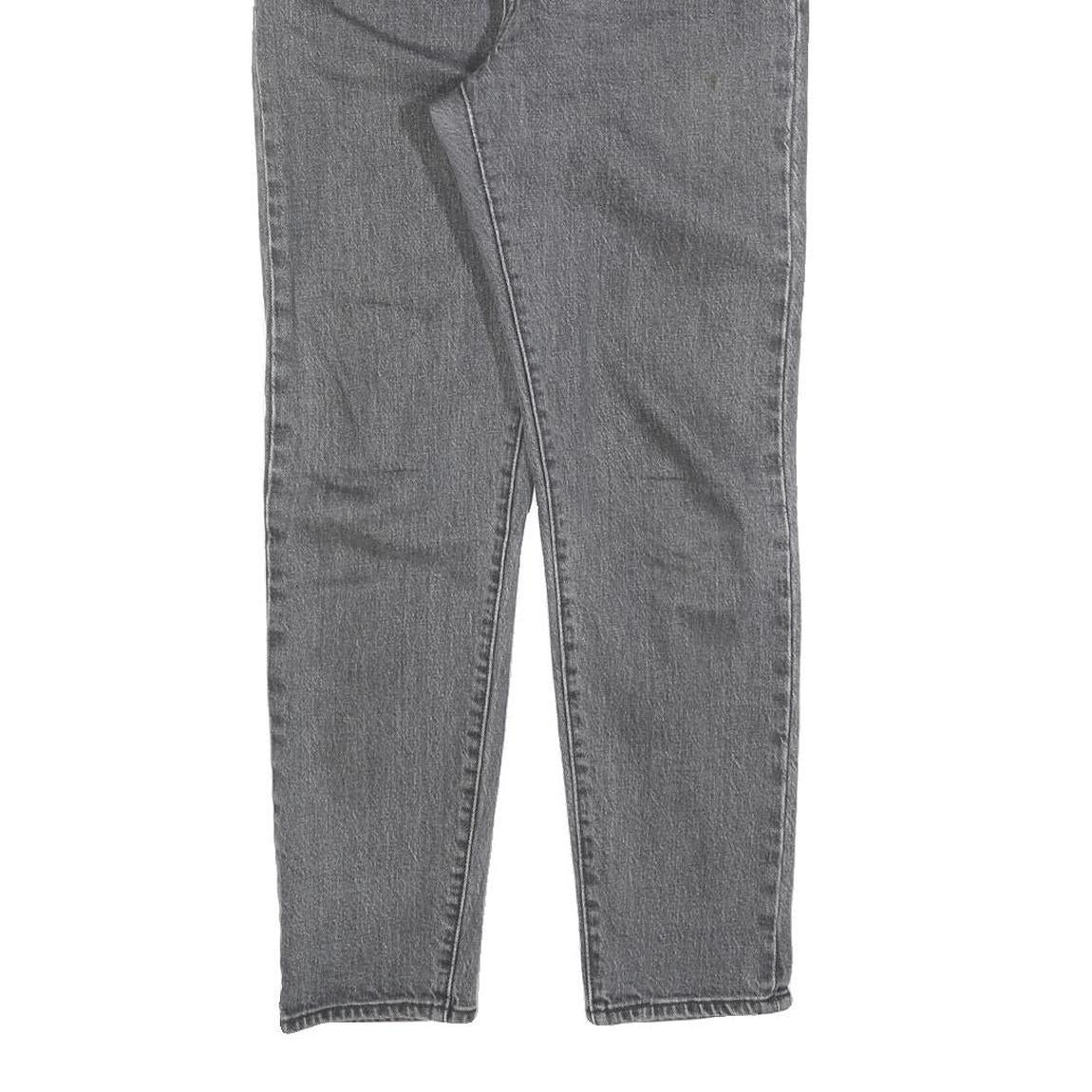 LEVI'S Womens Slim Grey Denim Slim Jeans Cotton Blend W26 L28 Button Closure