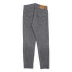 LEVI'S Womens Slim Grey Denim Slim Jeans Cotton Blend W26 L28 Button Closure