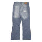 PETROKEVIN Mens Blue Regular Fit Straight Denim Light Wash Jeans W35 L33 Casual