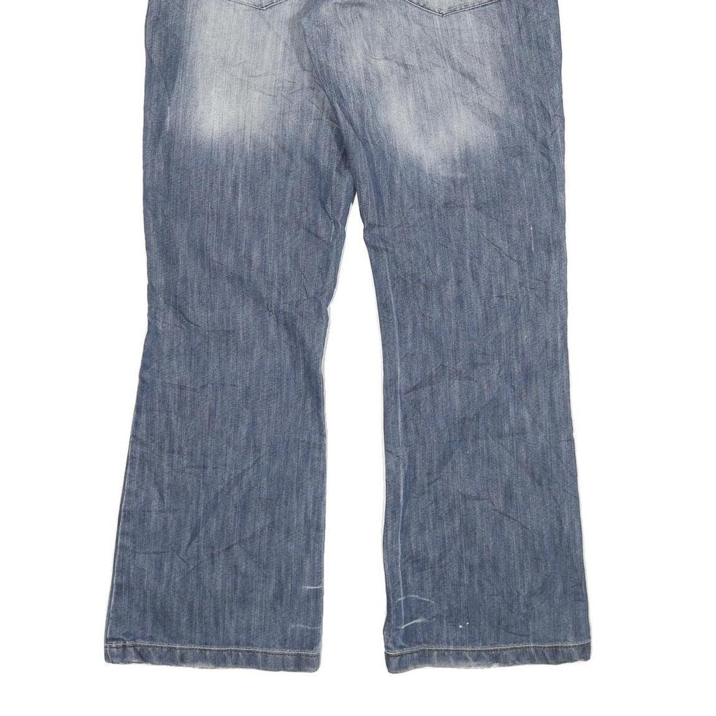 PETROKEVIN Mens Blue Regular Fit Straight Denim Light Wash Jeans W35 L33 Casual