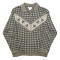 RAFAEL Womens Grey & Cream Checked Zip Jacket XL Acrylic Blend Patterned Casual