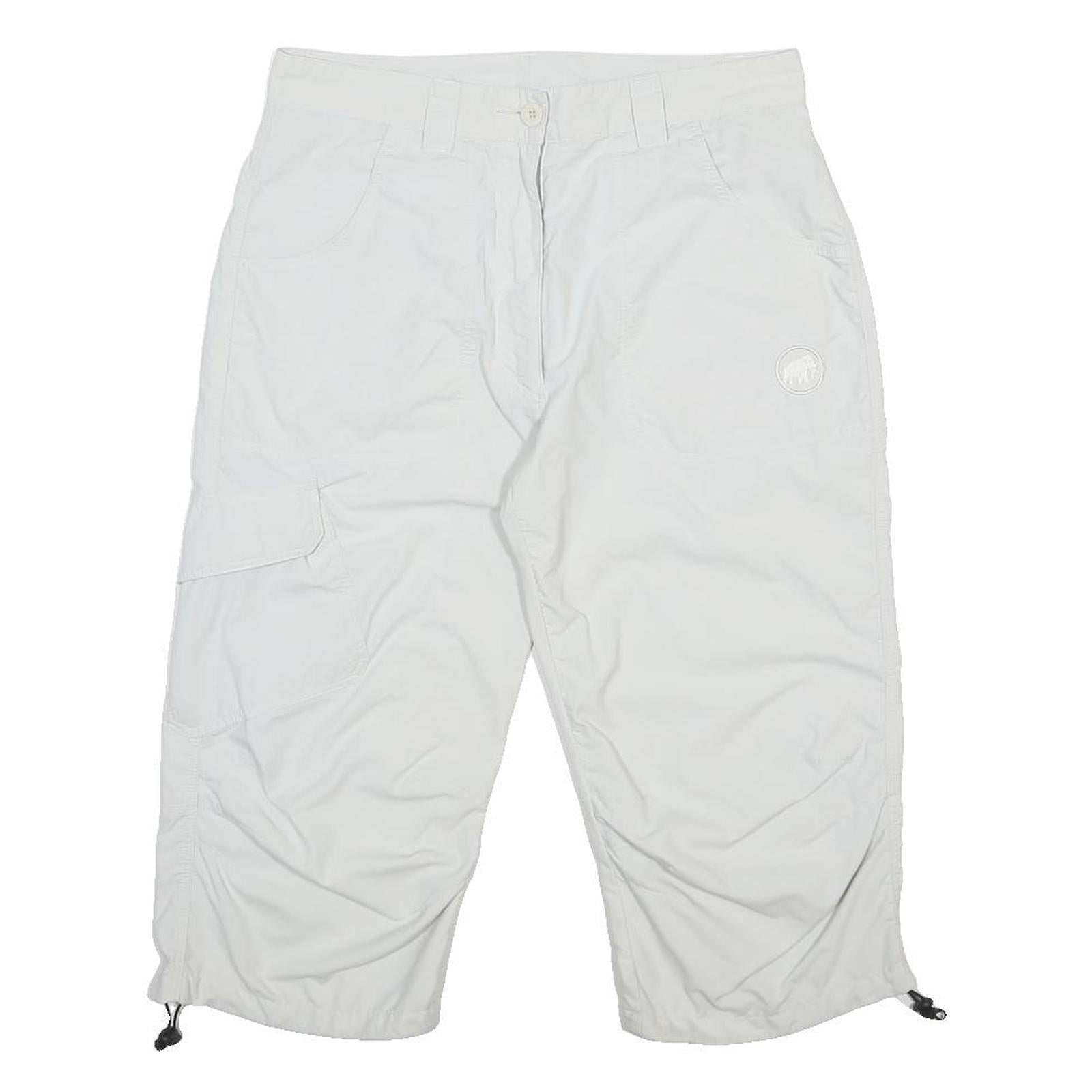 MAMMUT Womens Shorts White Casual M W30 Outdoor Lightweight Zip Pockets