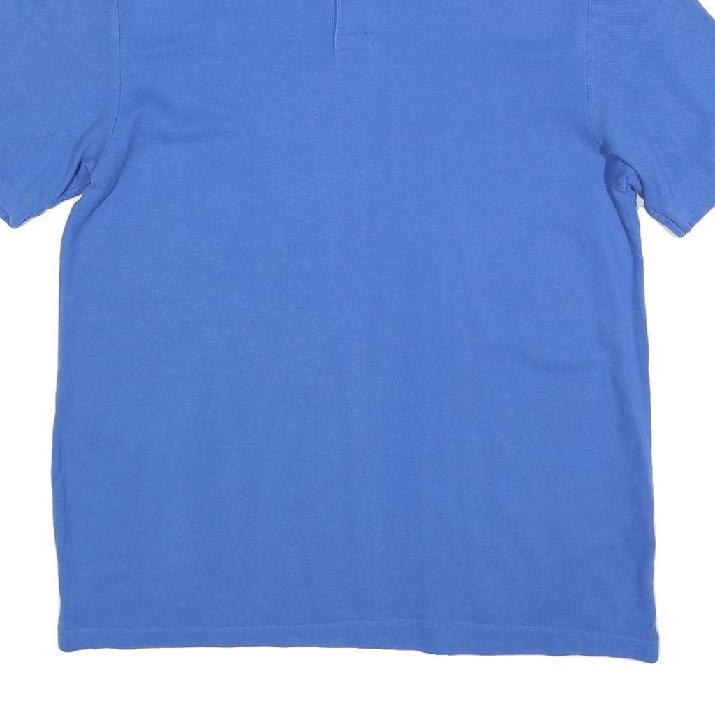 CALVIN KLEIN JEANS Mens Blue Short Sleeve Plain M Cotton Blend Polo Shirt