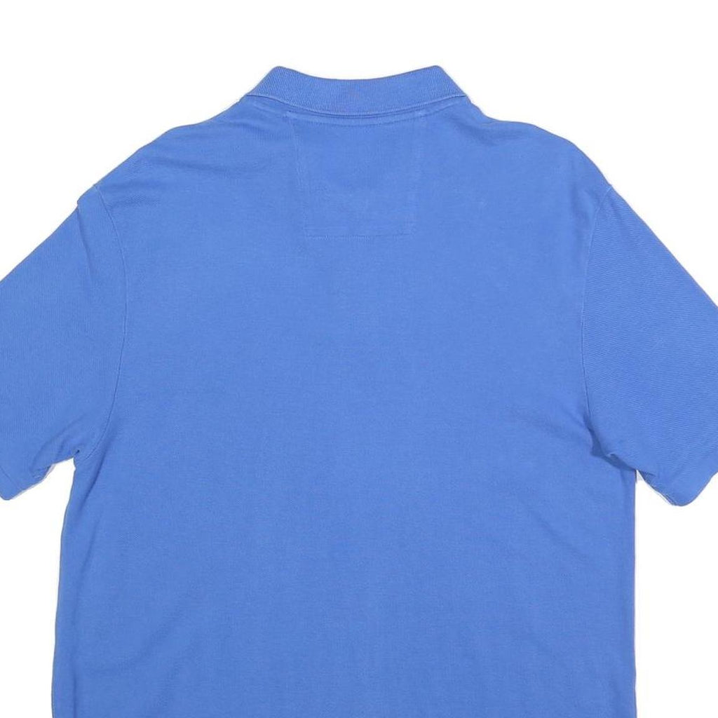 CALVIN KLEIN JEANS Mens Blue Short Sleeve Plain M Cotton Blend Polo Shirt