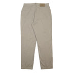 CALVIN KLEIN JEANS Womens Cotton Beige Regular Straight Trousers W32 L31 Casual