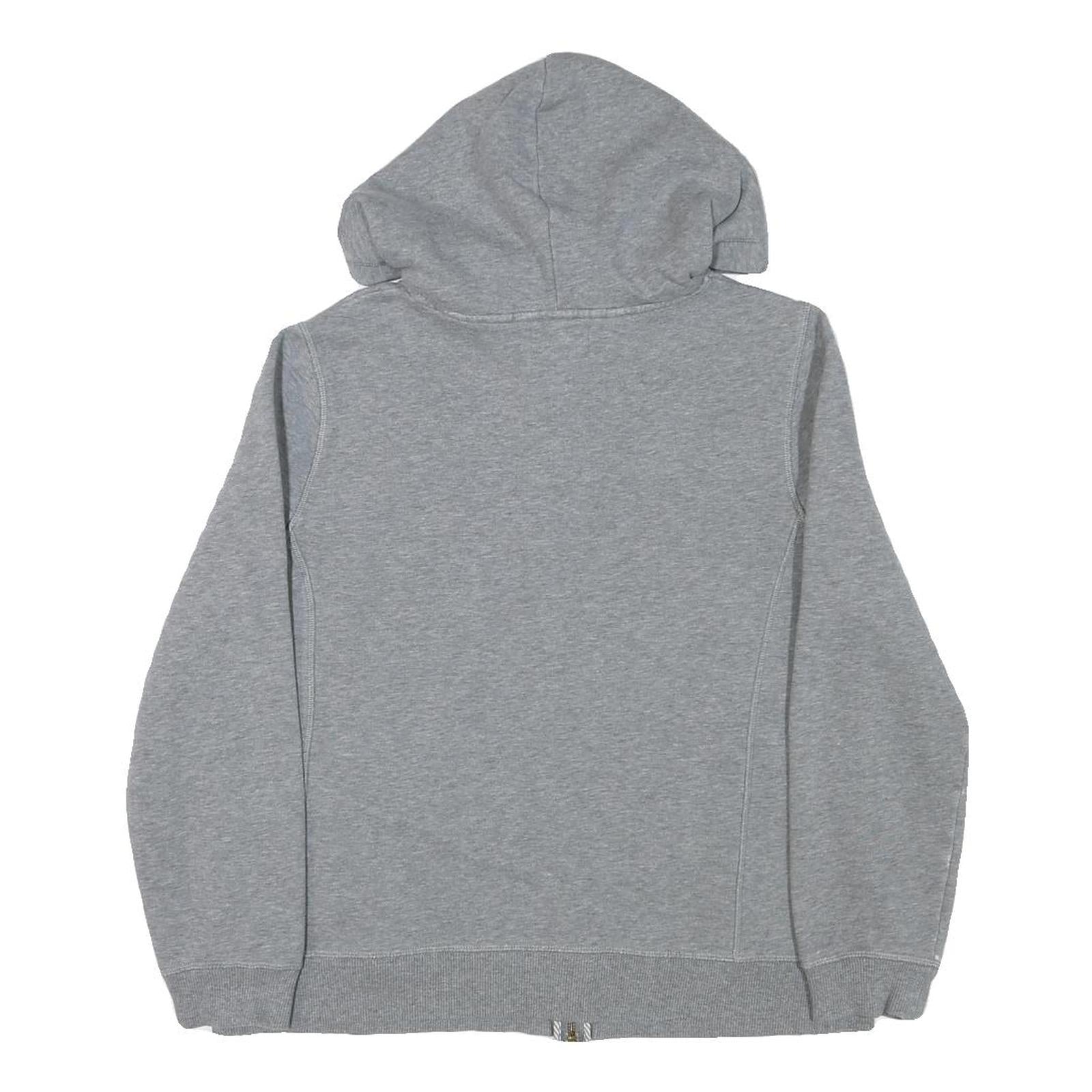 NAUTICA Womens Grey Hoodie L Zip Up Cotton Blend Casual Sweatshirt