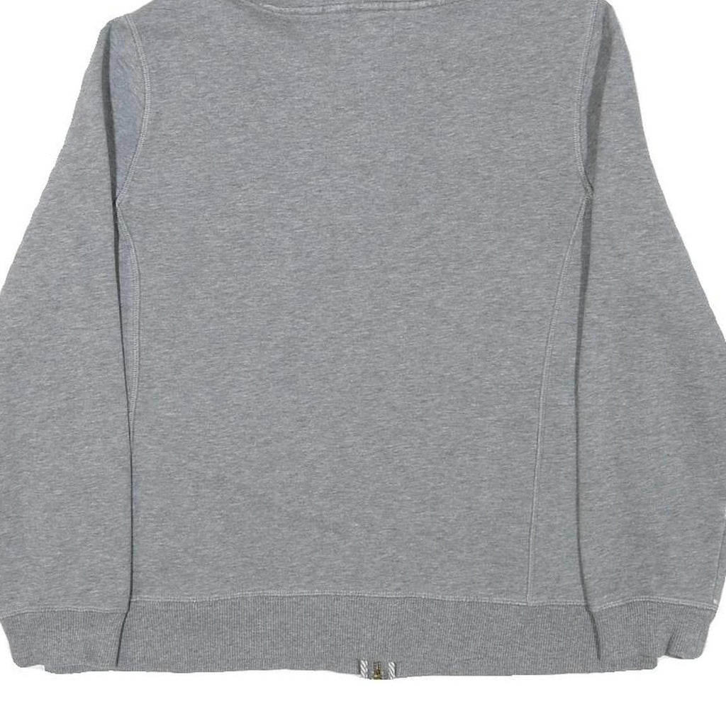NAUTICA Womens Grey Hoodie L Zip Up Cotton Blend Casual Sweatshirt