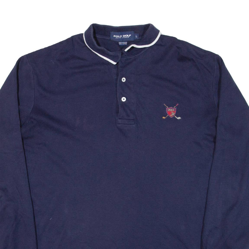 POLO RALPH LAUREN Golf Mens Polo Shirt Blue Long Sleeve L