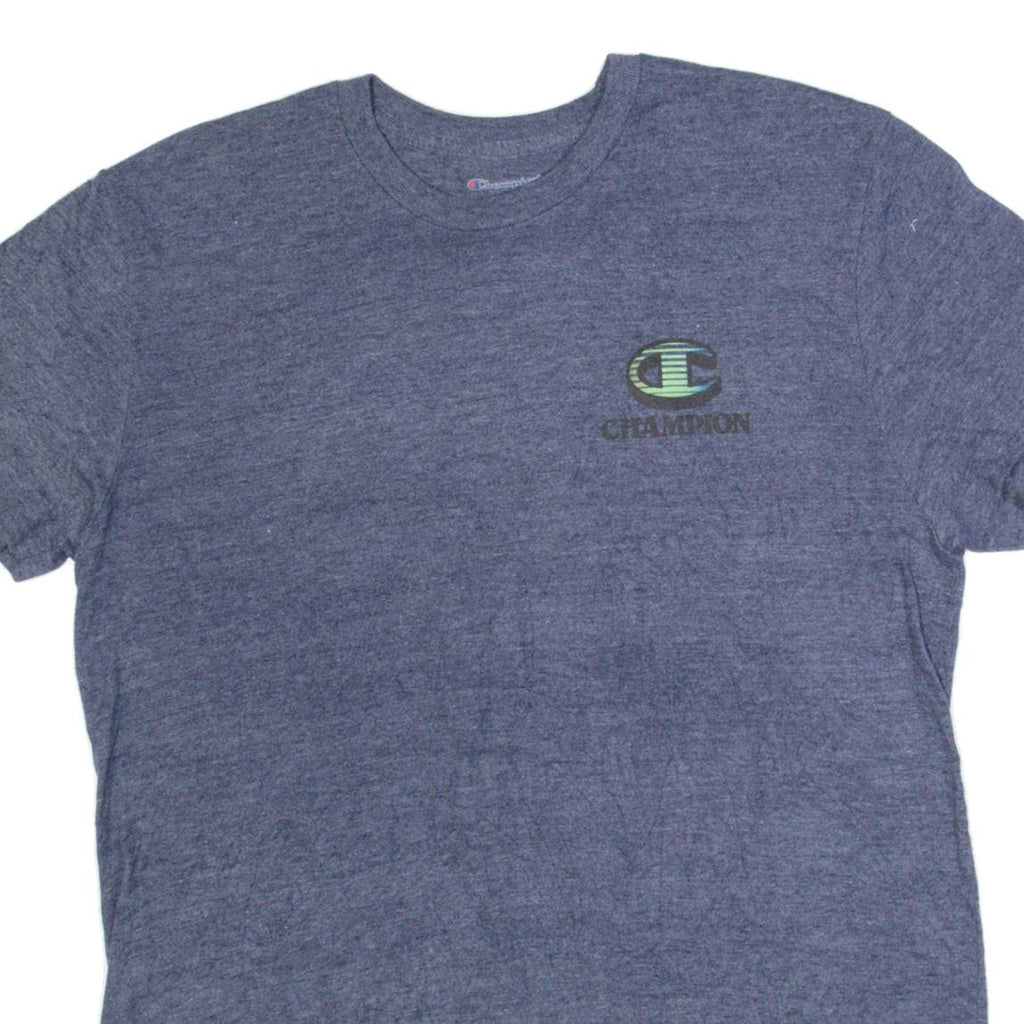 CHAMPION Mens T-Shirt Blue L