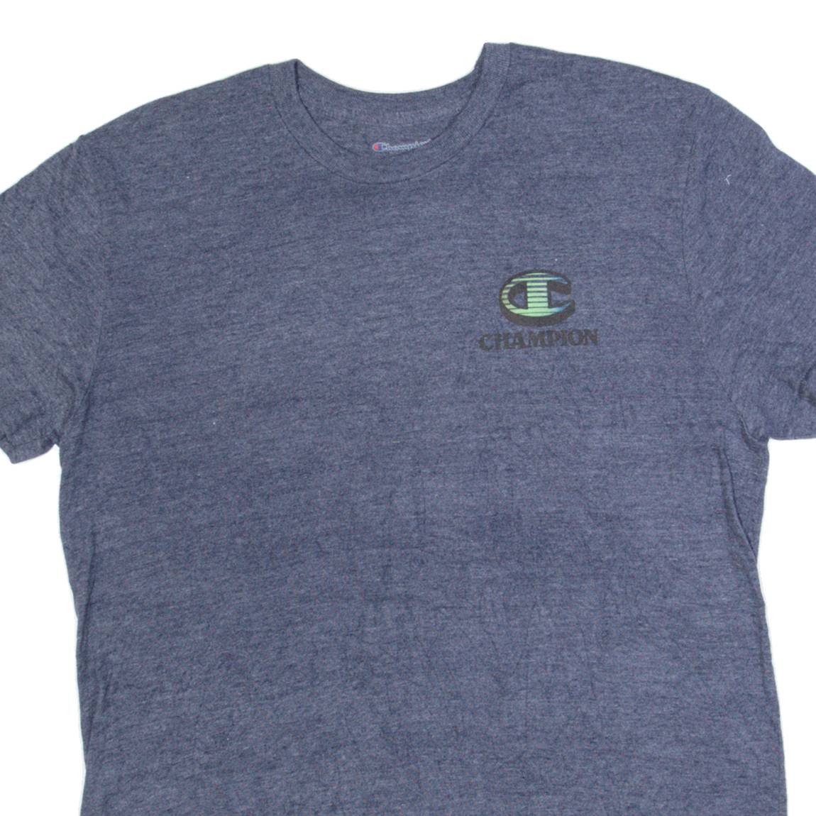 CHAMPION Mens T-Shirt Blue L