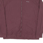 COLUMBIA Mens Maroon Jacket XL Polyester Blend Plain Zip Outdoor Casual