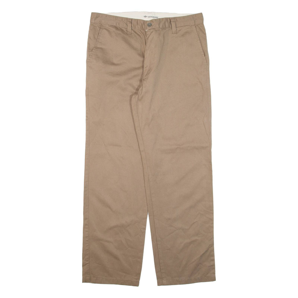 DOCKERS Mens Trousers Beige Regular Straight W32 L28