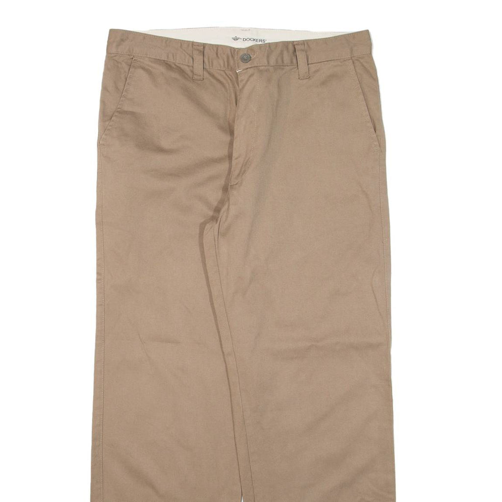 DOCKERS Mens Trousers Beige Regular Straight W32 L28