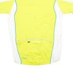 PEARL IZUMI Mens Yellow & White Cycling Jersey L Short Sleeve Crew Neck Zip