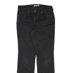 LEVI'S Womens Black Regular Fit Straight Denim Jeans W30 L31 Classic Design