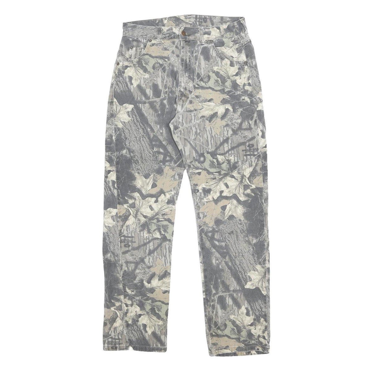 DUXBAK Mens Regular Fit Camouflage Denim Blue Jeans W31 L30 Durable Zip