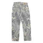 DUXBAK Mens Regular Fit Camouflage Denim Blue Jeans W31 L30 Durable Zip