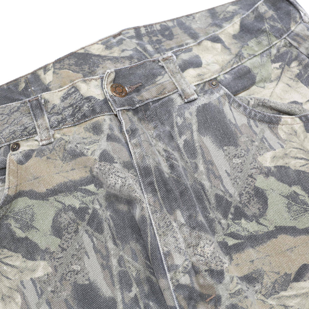 DUXBAK Mens Regular Fit Camouflage Denim Blue Jeans W31 L30 Durable Zip