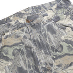 DUXBAK Mens Regular Fit Camouflage Denim Blue Jeans W31 L30 Durable Zip