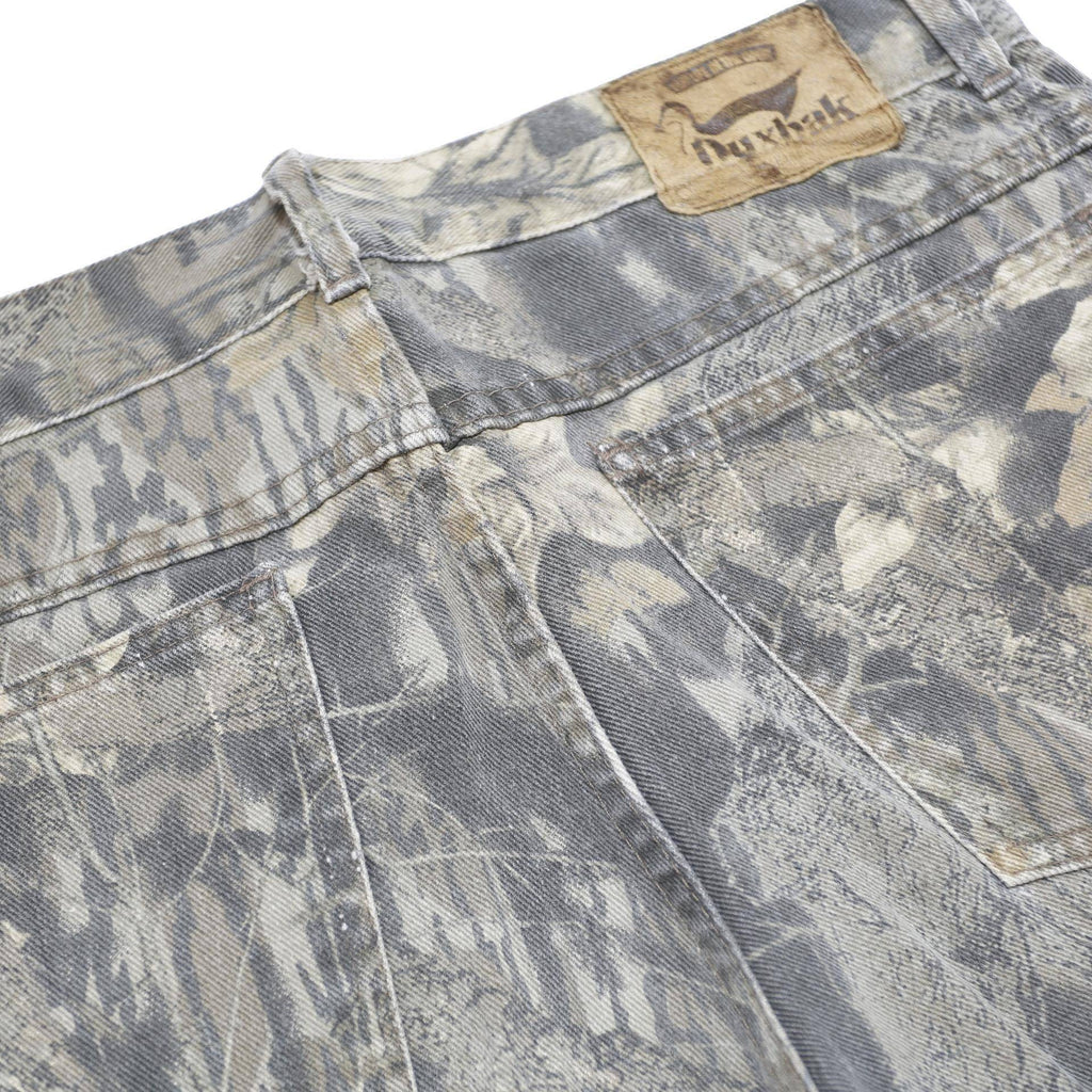 DUXBAK Mens Regular Fit Camouflage Denim Blue Jeans W31 L30 Durable Zip