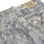 DUXBAK Mens Regular Fit Camouflage Denim Blue Jeans W31 L30 Durable Zip