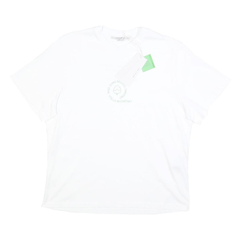 STELLA MCCARTNEY Womens White XS Short Sleeve Crew Neck Organic Cotton T-Shirt